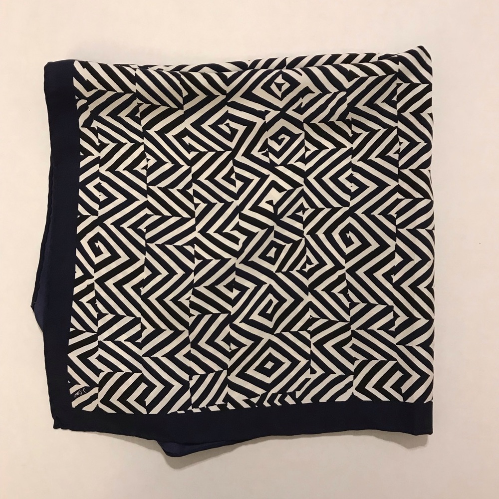 J. Crew Silk Square Geometric Scarf